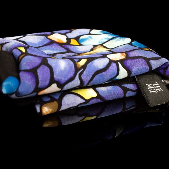 The MET Silk Scarf | Multicolor Long Scarf | 65 In | Silk Hair Scarf Head Scarf - Picture 3 of 7